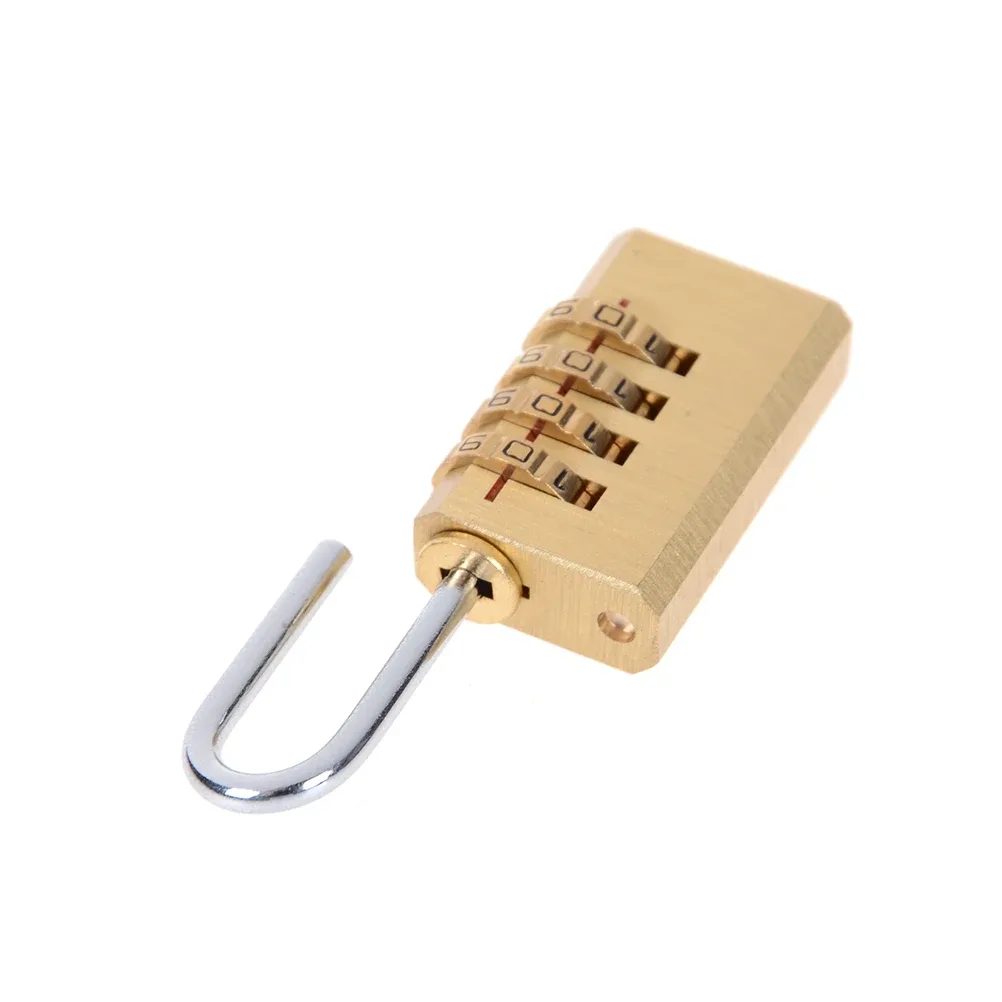 cadenas serrure tsa métallique dorée chiffres noirs voyage accessoires mini portable sécurité combinatoire fourre tout