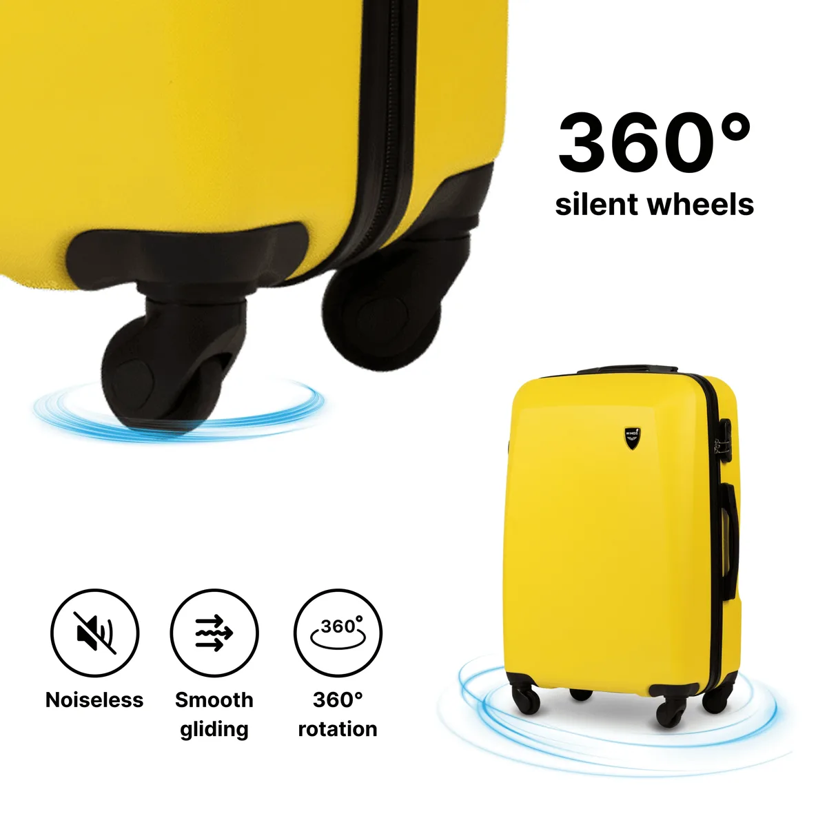 valise au choix 28 "24" 20 "18" pouces / dimensions environ 75x50x30 cm ou 68x41x25 cm ou cabine 55x40x20 cm ou à main 50x34x18 cm avec roulettes détachables / valise cabine en abs de haute qualité + valise de voyage avec serrure à combinaison