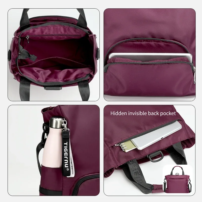 tigernu nouveau sac fourre-tout 3 en 1 avec fermeture éclair pour femmes sacs à dos d'école décontractés mode femme sac à bandoulière léger filles sacs à main