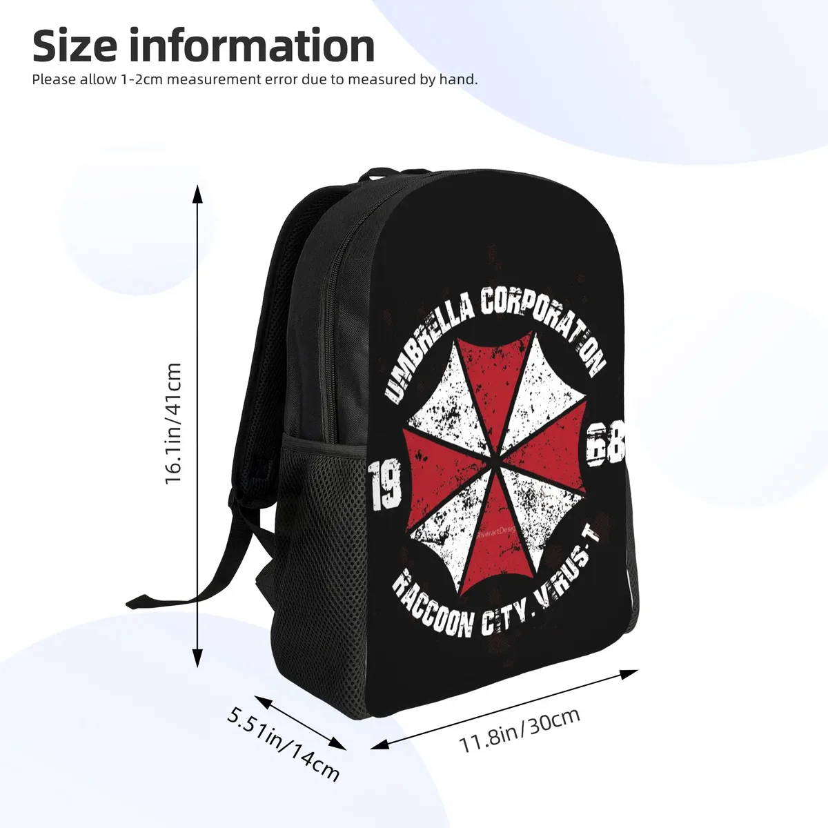 sac à dos décontracté umbrella corporation resident evil pour homme et femme, idéal pour le lycée, le travail, les activités de plein air et l'université