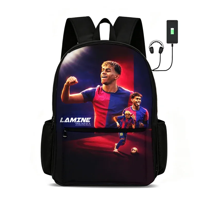 sac à dos football star l-lamin yamal, sacs d'école, de voyage, de grande capacité, sacs de sport, sacs à dos pour étudiants