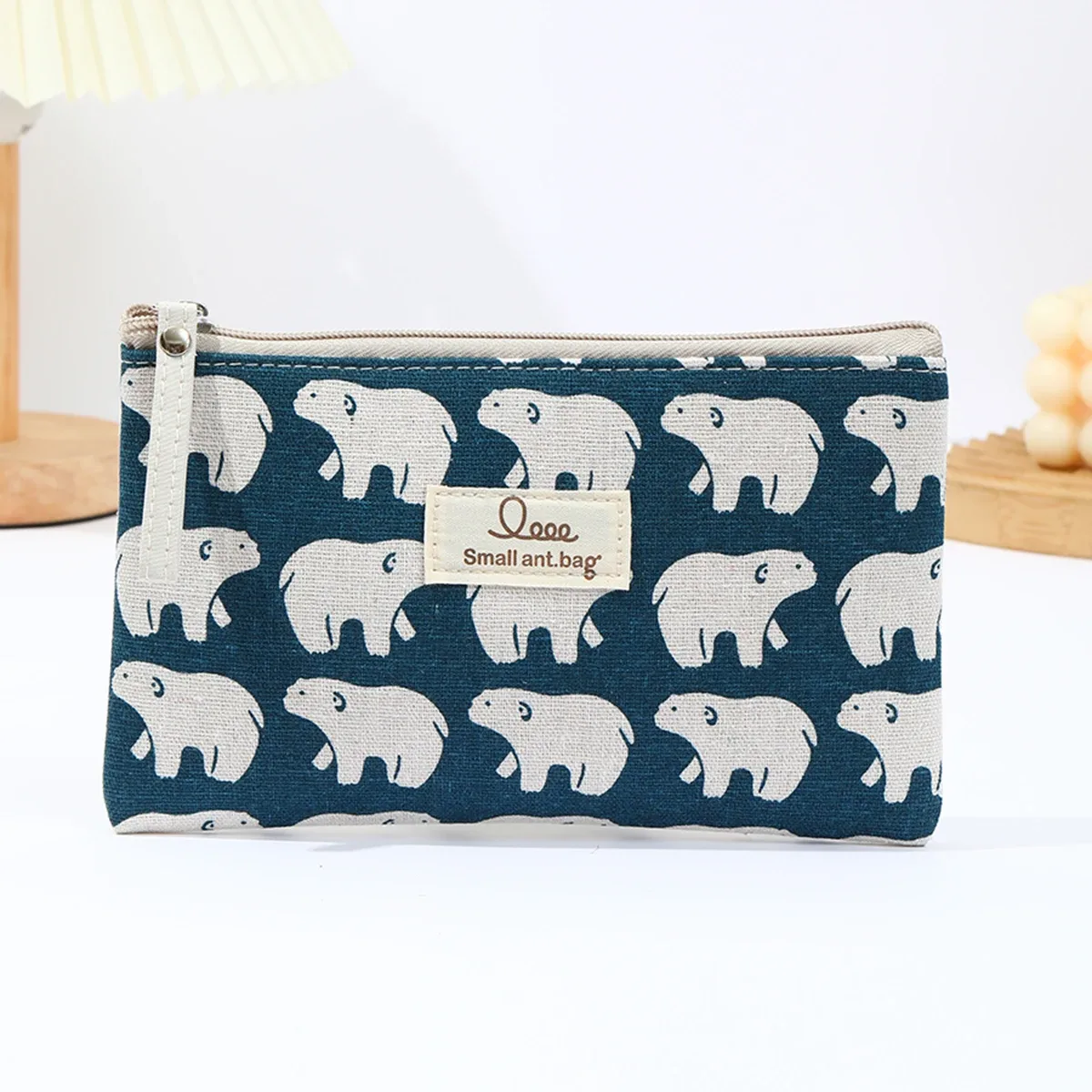 trousse de maquillage grande capacité en toile, sac de rangement portable pour soins de la peau, trousse à crayons étudiant dessin animé, portefeuille, trousse à cosmétiques