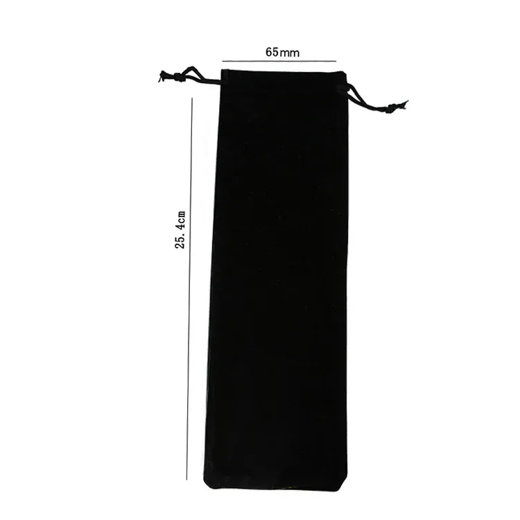 sac de rangement pour couverts en acier inoxydable, sac cadeau en coton et lin avec paille, sac velboa, logo personnalisable disponible