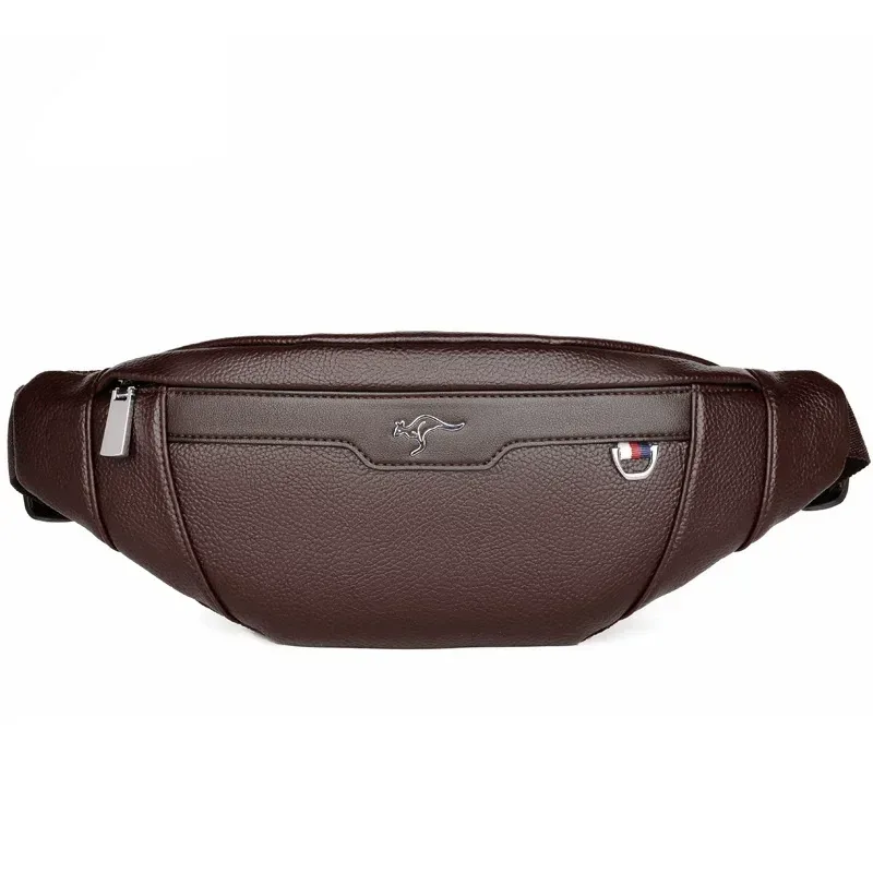 sac banane en cuir multifonctionnel pour homme, idéal pour le sport, les voyages, la course à pied, sacoche bandoulière décontractée, pochette de poitrine pour téléphone