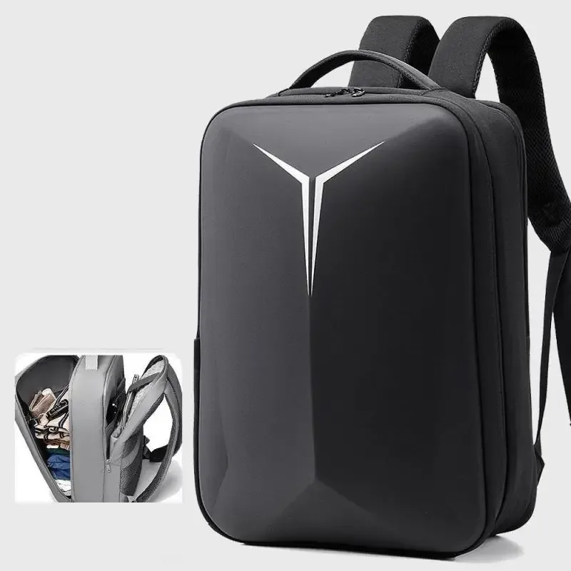 sac à dos d'affaires de grande capacité pour hommes, coque rigide, haut sens, décontracté, étanche, réfléchissant, pour ordinateur portable, usb, cartable pour hommes