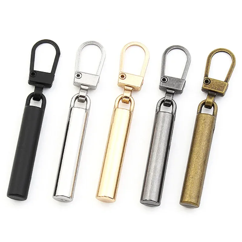 extracteurs de fermeture éclair en métal détachables, 5 pièces, pour curseurs de fermeture éclair, kit de réparation de fermetures éclair, bricolage, couture doudoune, sac de vêtements
