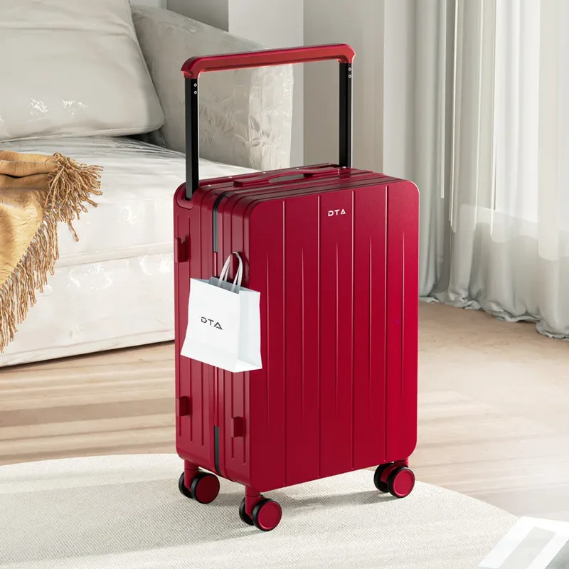 bagage femme 20 "petit boîtier de chariot nouvelle valise haute apparence niveau voyage 24 étui en cuir rose clair