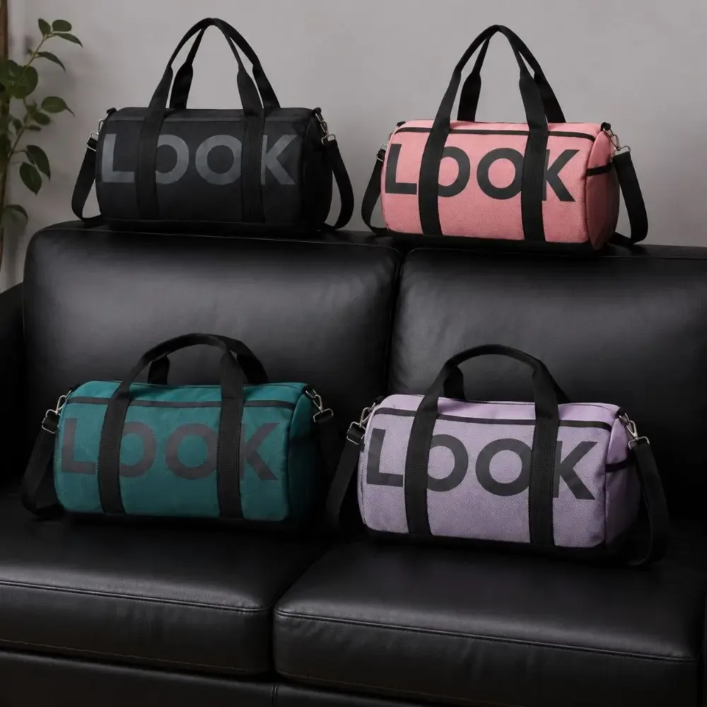 sac de voyage en nylon tendance, grande capacité, motif look, sac à main de sport imperméable et robuste, sac à bandoulière pour homme et femme