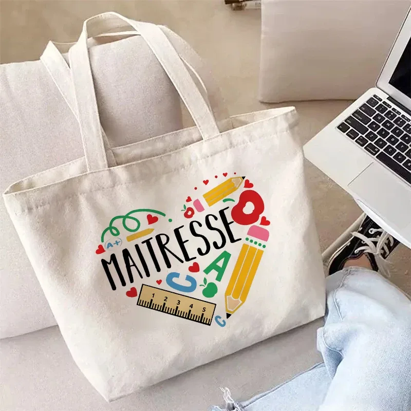 sac fourre-tout de shopping de mode pour femmes avec professeur de chouette et sac à bandoulière design hibou cadeau pour éducatifs cadeau maitresse d'école