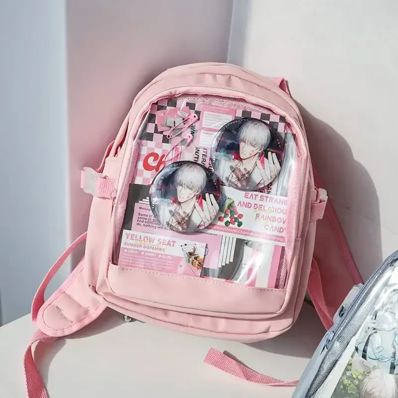 sac à dos mini y2k mignon pour femme, sac itabag tendance, sac à dos transparent pour fille, sac à dos diy personnalisé, sac à bandoulière lolita