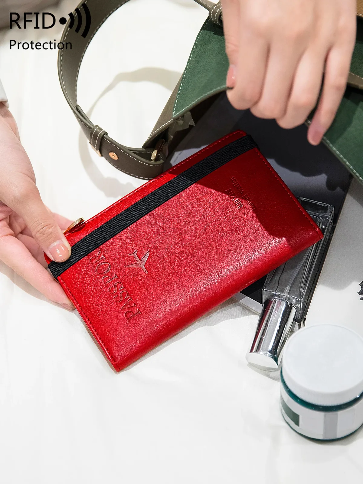 sac de protection pour passeport bloquant rfid, porte-livres pour femmes/hommes, porte-passeport pour voyage, portefeuille pour passeport essentiel
