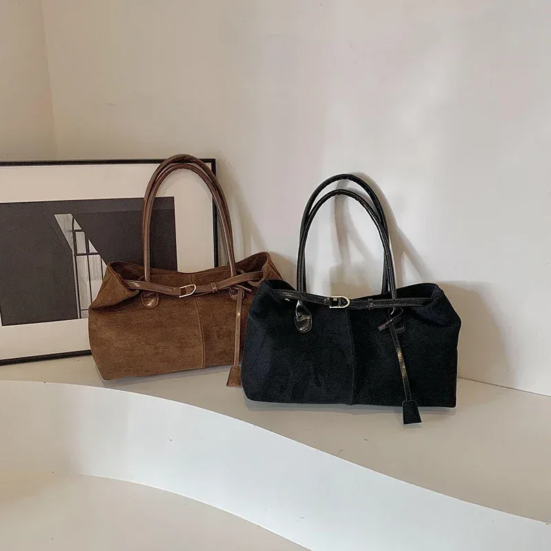 sac à main leftside pour femme, sacs sous les bras, sac à main, sac fourre-tout, nubuck, tendance de la mode, nouveau, hiver, y2k, 2024