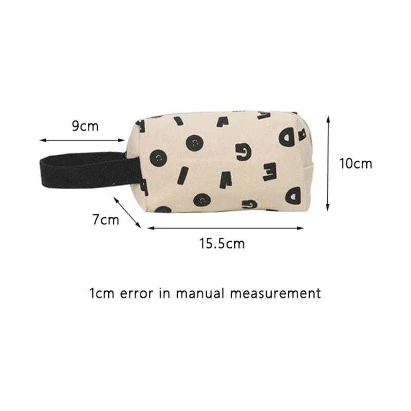 lettres imprimer femmes toile sacs à cosmétiques coton tissu maquillage sac pochette petit sac à main pochette voyage organisateur étui pour les filles