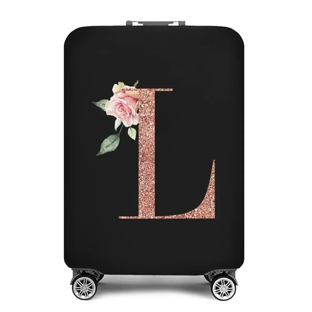 juste de protection élastique pour bagages, optique portable, housse anti-poussière simple, protection anti-rayures, impression or rose, accessoires de voyage