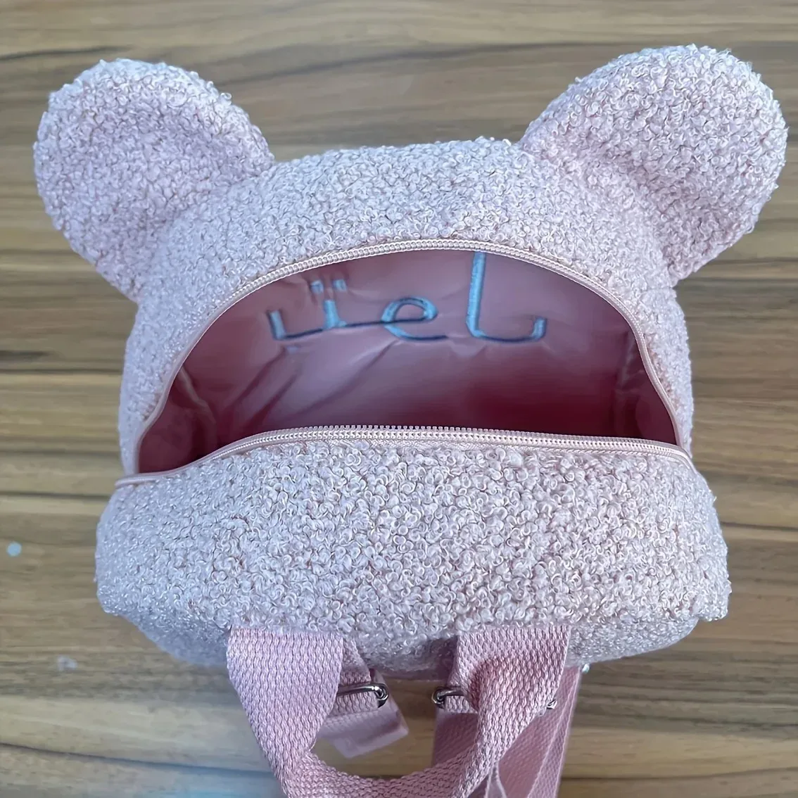 sac à dos en peluche ours mignon pour enfants-nom brodé personnalisé, sac à bandoulière extérieur automne hiver, cadeau pour enfants, s
