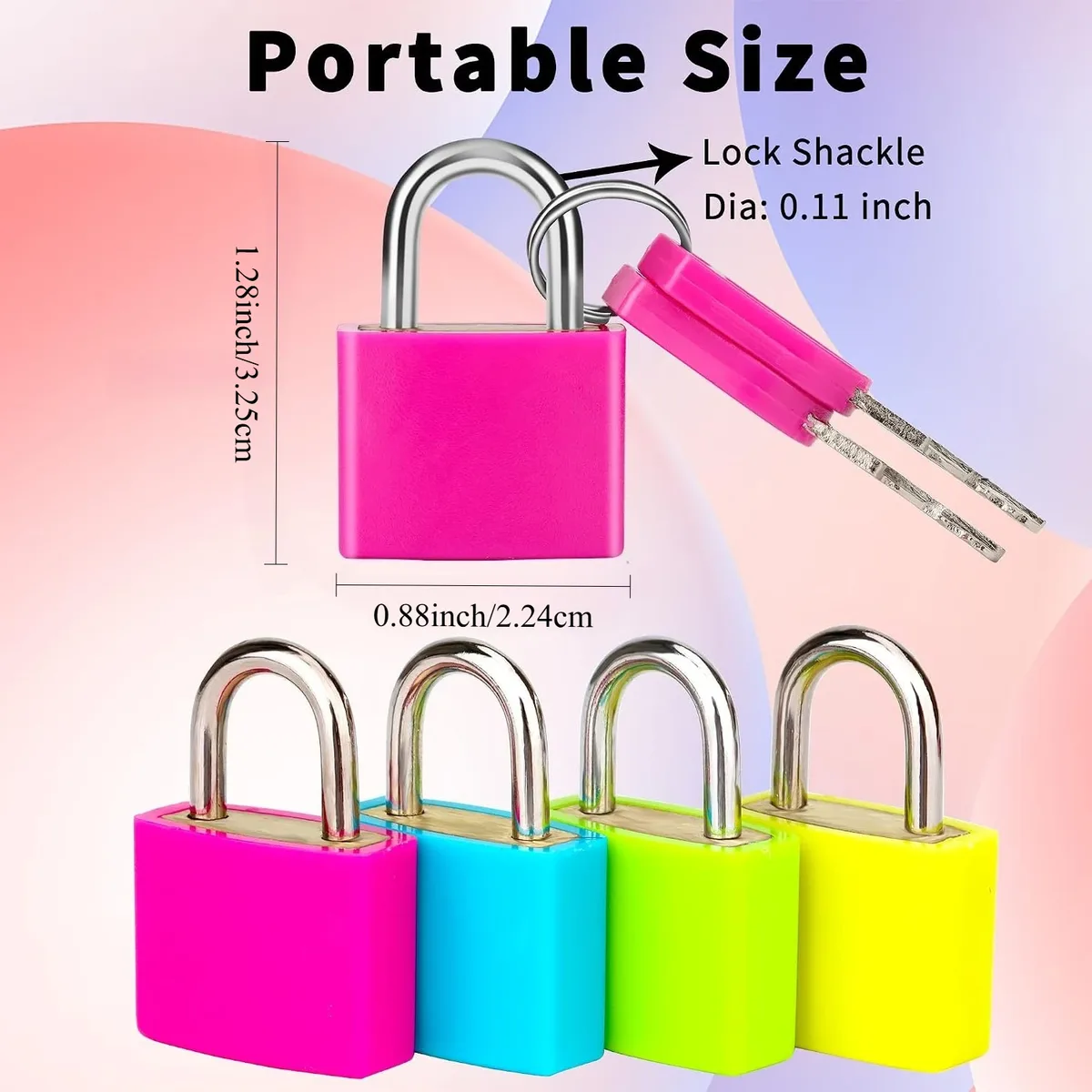 cadenas serrure tsa métallique rose bleu vert kaki voyage valise sac bandoulière protection effets personnels mini cadenas paire clés supplémentaires