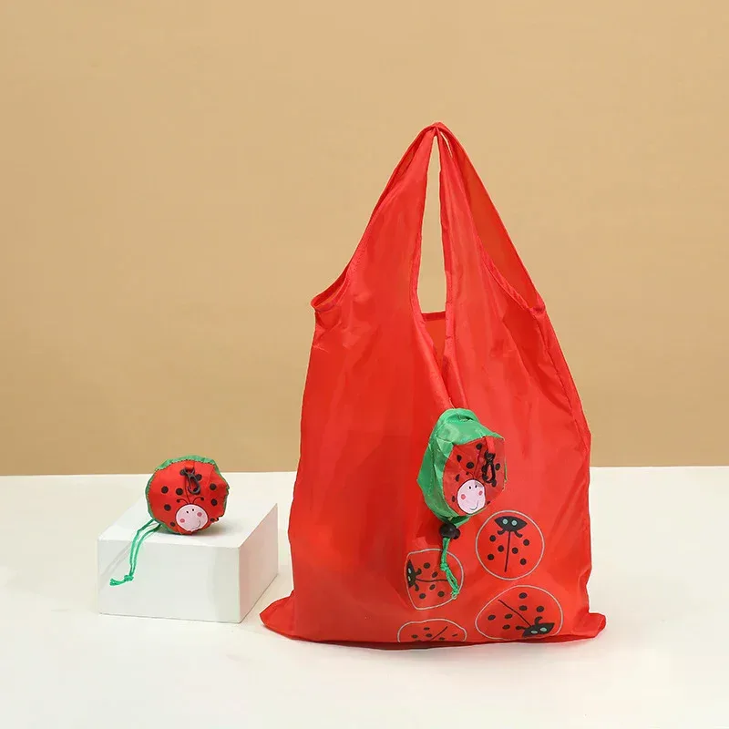 fourre-tout d'épicerie pliable imprimé animal, sac réutilisable de grande capacité, pochette de rangement de supermarché, achat écologique