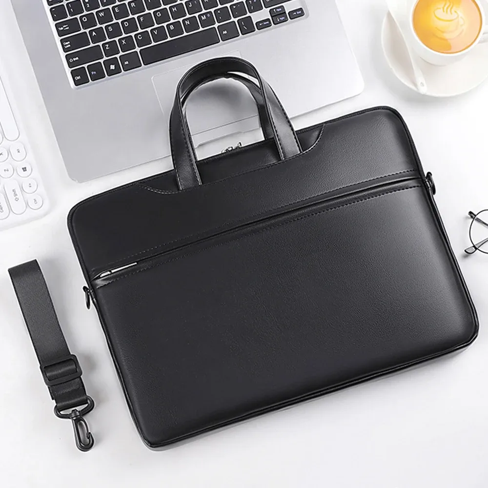 sac à ordinateur portable simple pour homme d'affaires, sac à main de luxe en cuir pu grande capacité pour femme, sac bandoulière personnalisable avec initiales diy