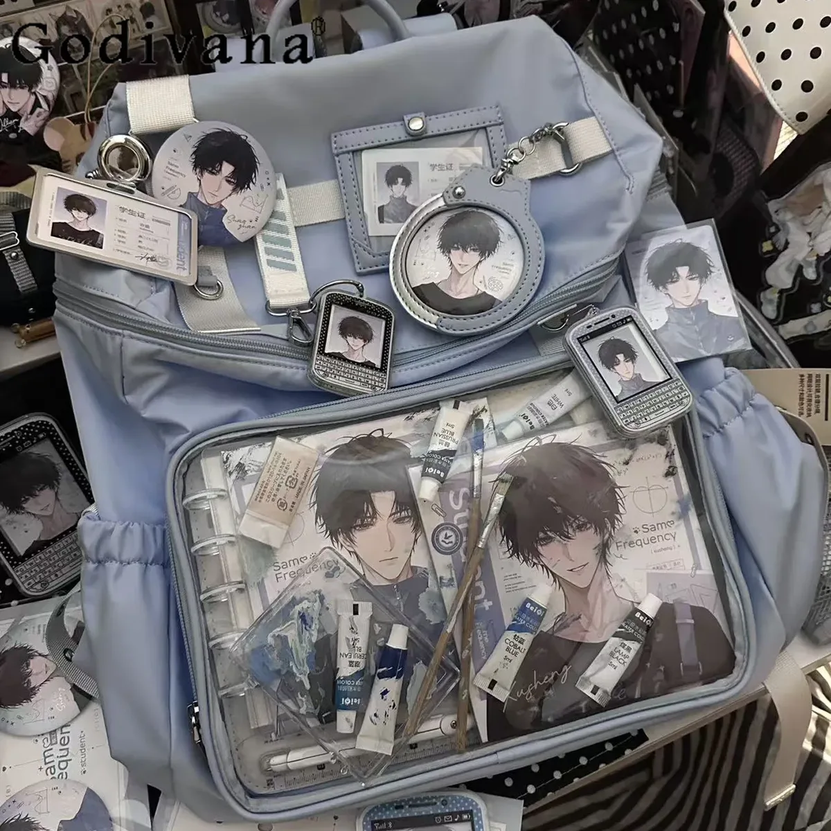 sac d'ordinateur 16 pouces de style académique japonais, grande capacité, polyvalent pour étudiants, loisirs et voyages, sac à bandoulière ergonomique