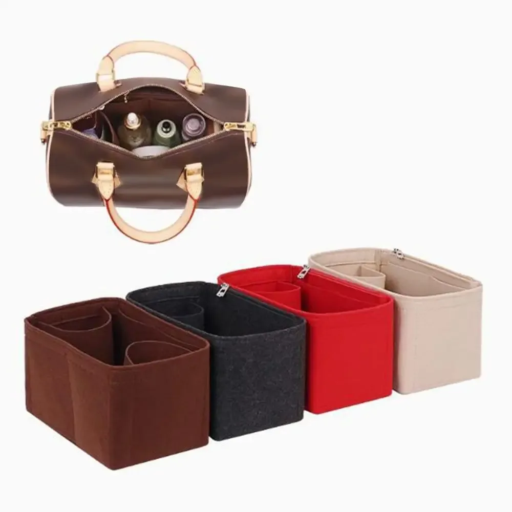 sac à insérer en feutre, sac de rangement multi-poches de grande capacité, organisateur de sac à main pour lv speedy25/30/35/gentlewoman