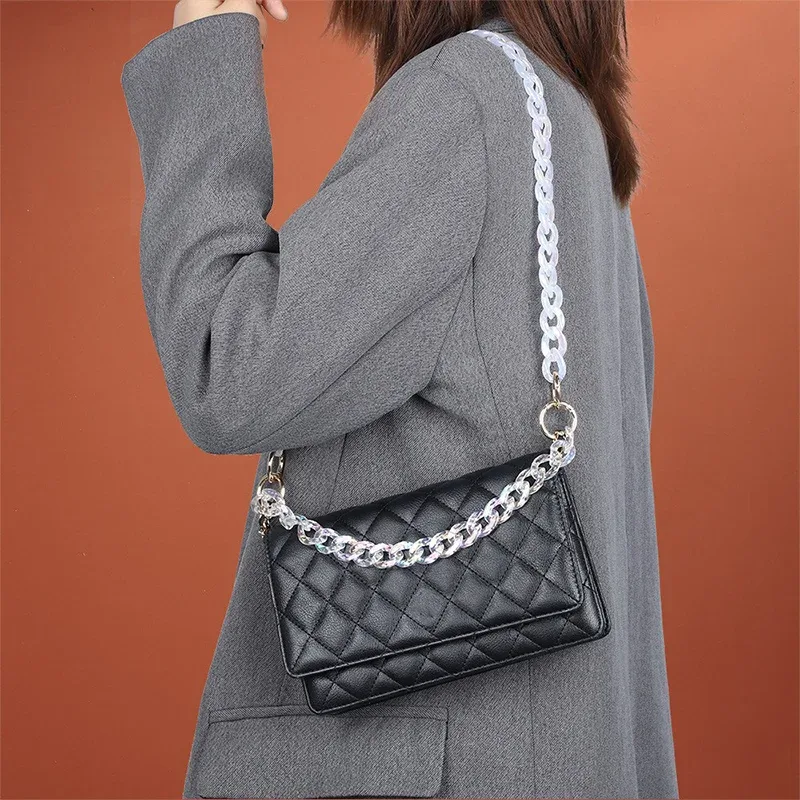 acrylique remplaçable détachable sac chaîne sangle sac à main sac à main sangles résine bandoulière sac à bandoulière bricolage accessoires