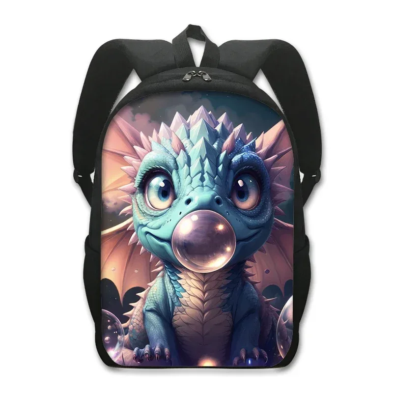 sac à dos dragon de dessin animé pour étudiants, sac à dos fantaisie avec imprimé dragon magique, sac à dos pour ordinateur portable pour femmes et hommes, sac à dos de voyage en plein air