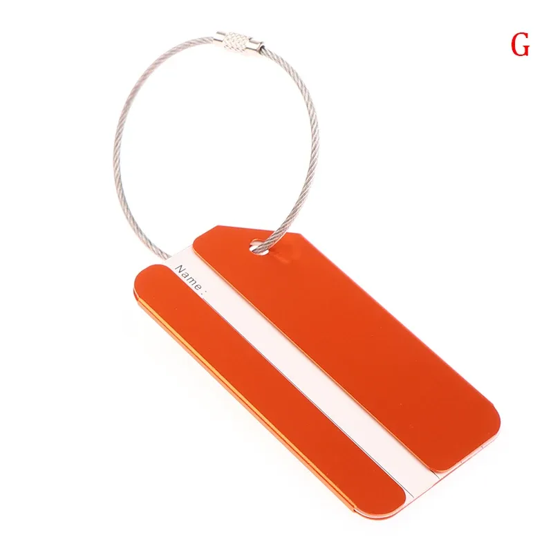 étiquettes de bagage de voyage en alliage, porte-étiquette d'adresse de valise, étiquettes de nom de bagage en métal, accessoires d'infraction, 1pc