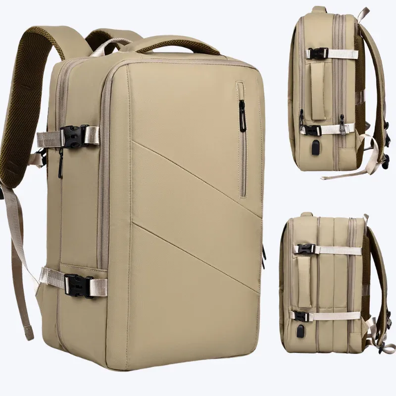 sac à dos pour ordinateur portable avec logo personnalisé pour hommes, 17 pouces, multi-poches, extensible, étanche, pour l'école, voyage d'affaires, impression