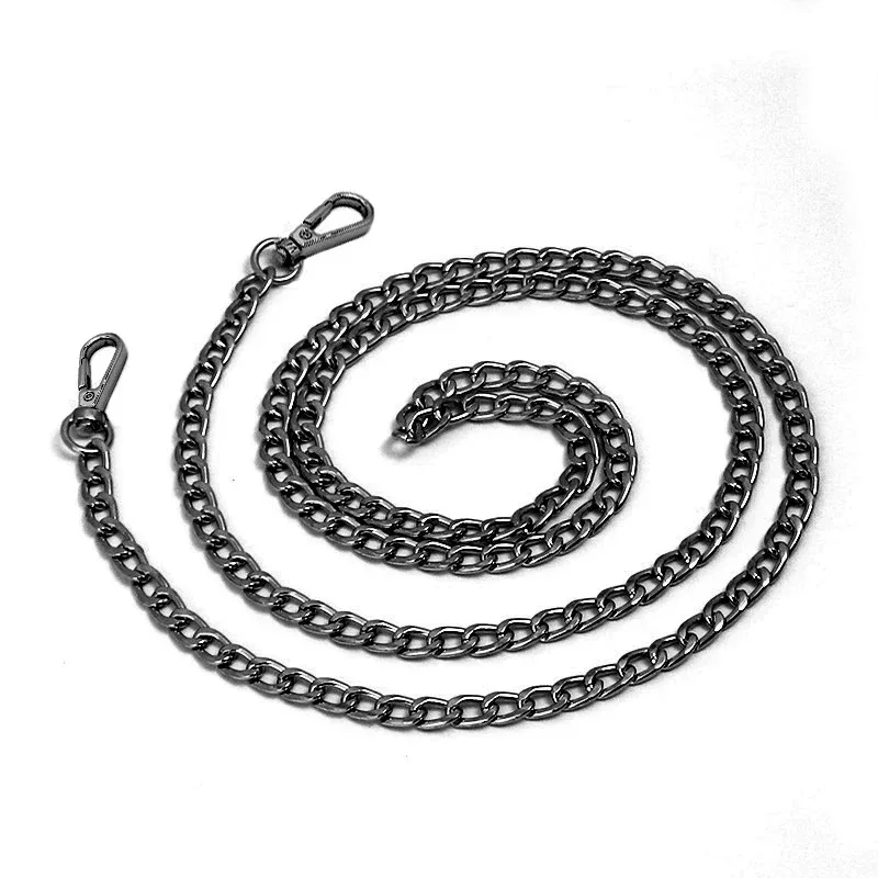 chaîne de sac en métal et aluminium de 120cm, pièces de rechange, accessoires pour sac à main à bandoulière tissé à la main, bricolage, sangles détachables faites à la main