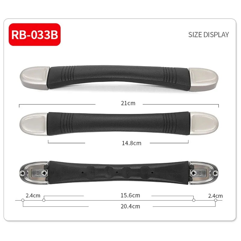 poignée de bagage noire universelle, poignée de bagage, poignée de valise, poignée de remplacement de chariot de voyage, poignée de sac, accessoires de poignée, 1pc