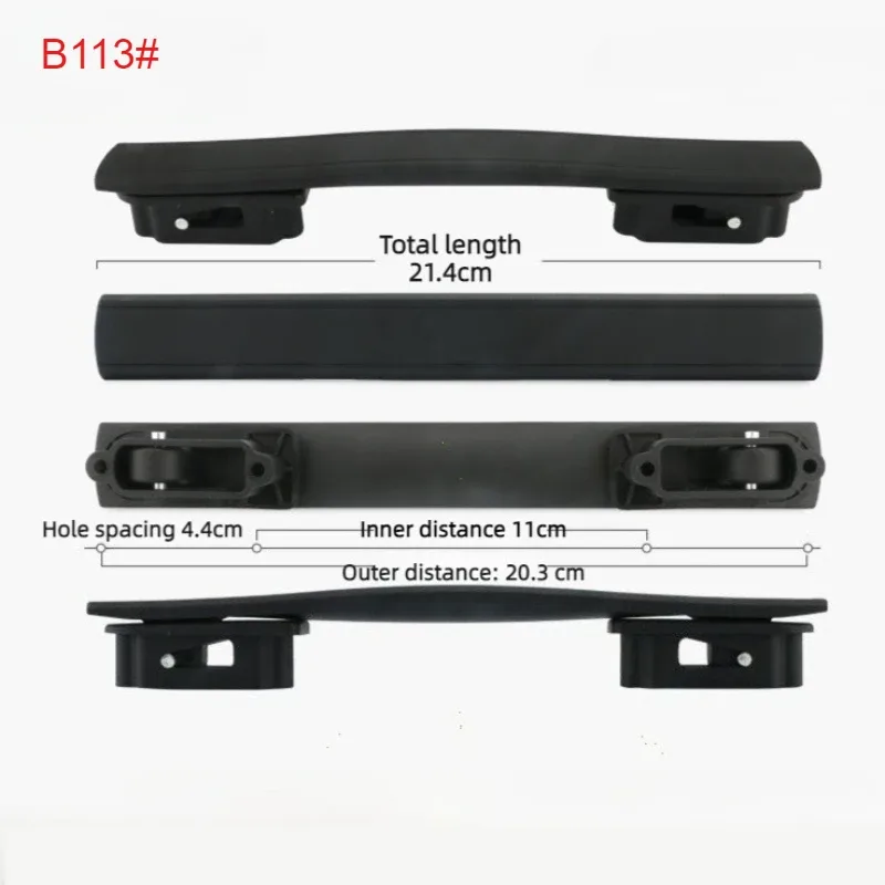poignée remplacement plastique noire confortable remplacement valise bagage utilisation long terme installation facile bricolage