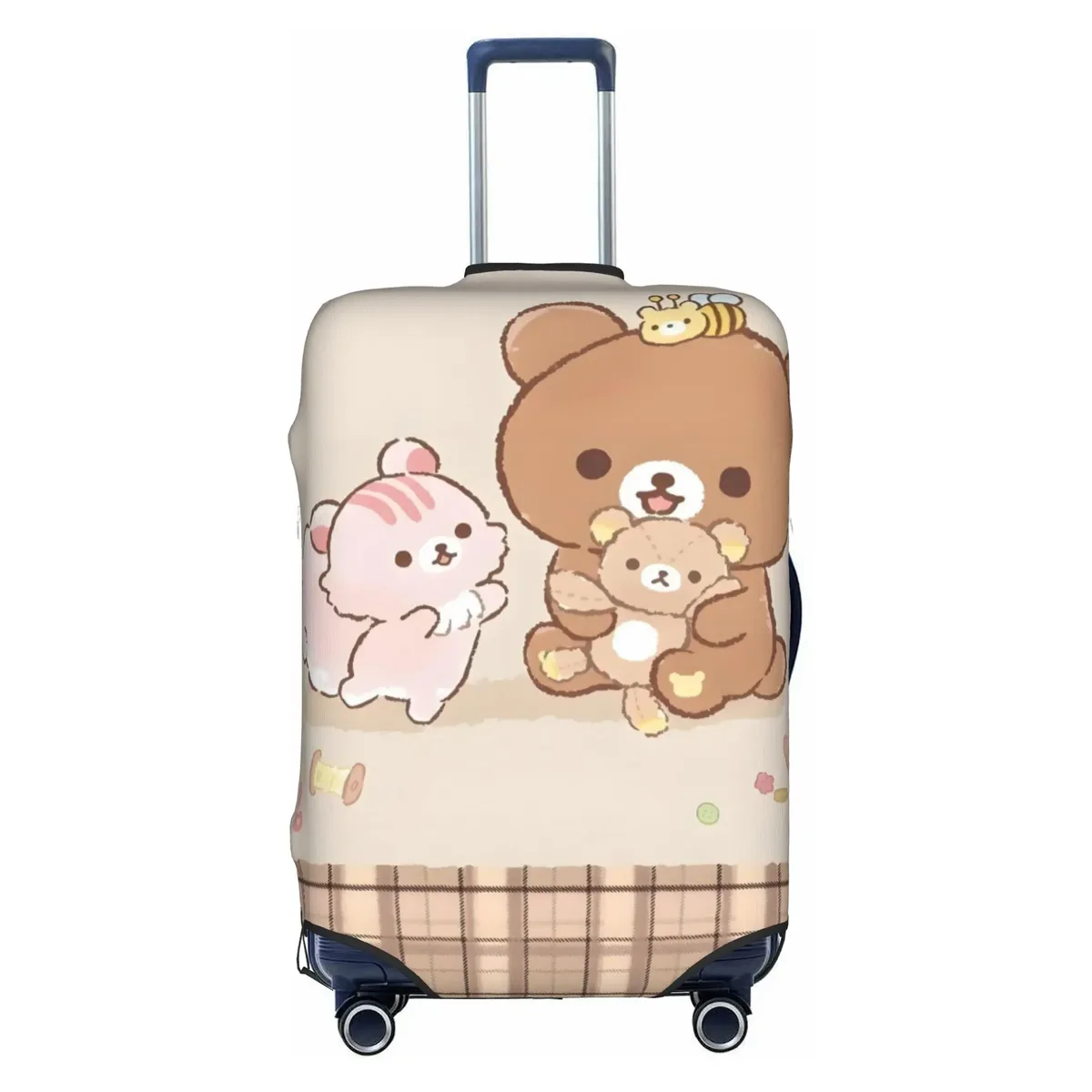 housse de bagage de voyage personnalisée r-rilakkumas, housse de protection élastique pour valise à motif de dessin animé, convient aux valises de 18 à 32 pouces