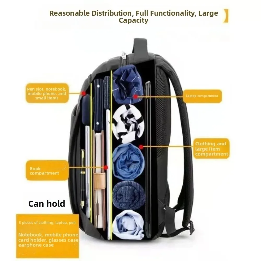 sac à dos multifonctionnel pour ordinateur portable d'affaires, avec port de chargement usb, étanche, grande capacité, résistant à l'usure