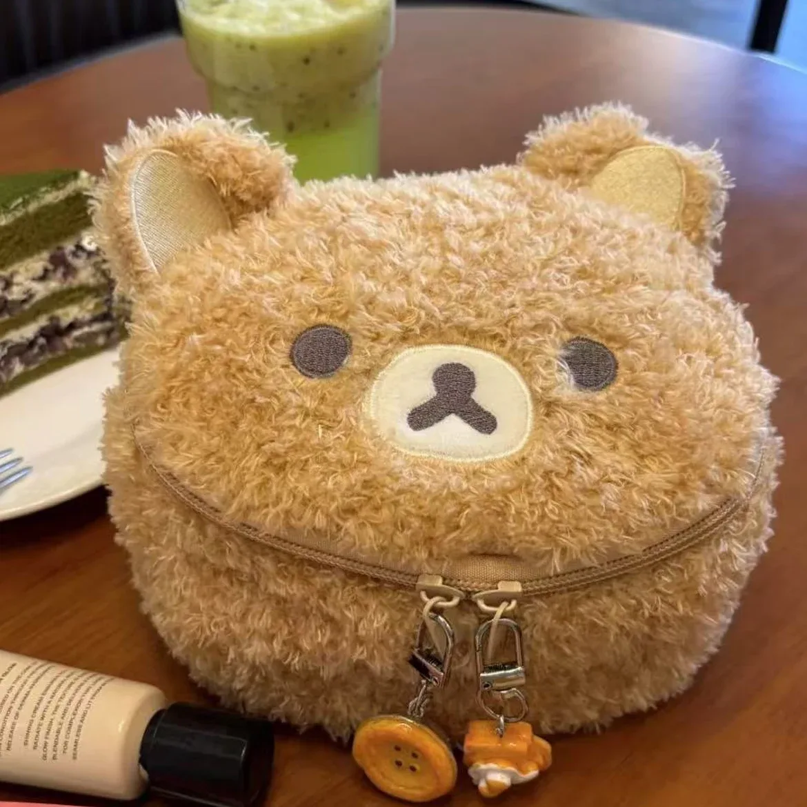 nouvelle trousse de maquillage en peluche ours, pochette de rangement pour bijoux femme, organisateur pour filles, sacs à main, cadeau, ventes flash ﻿
