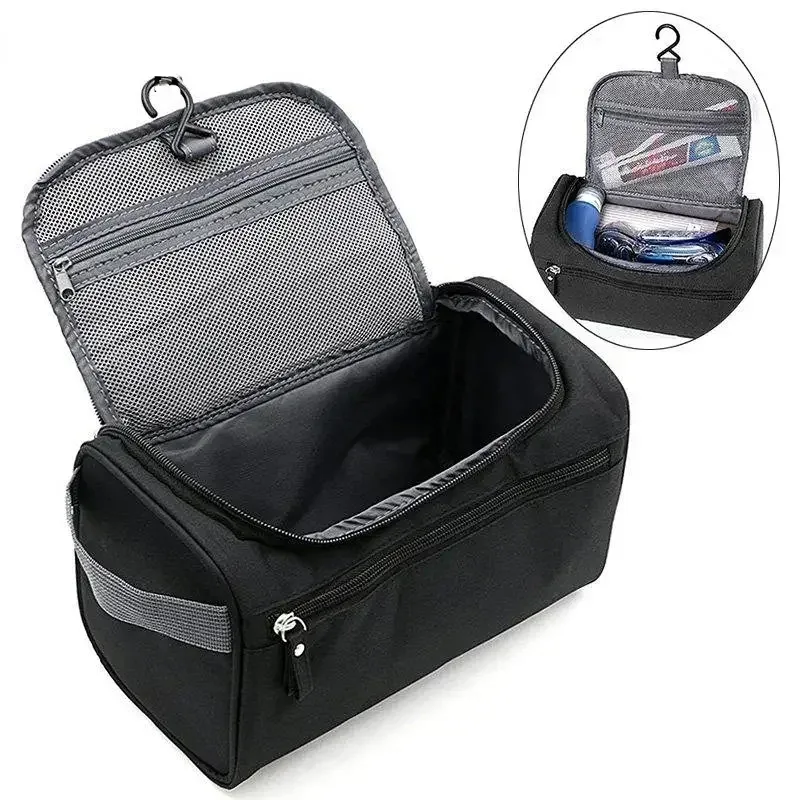 trousse de maquillage portable unisexe, capacité étanche, organisateur de cosmétiques, trousse de toilette suspendue, pochette pour femmes et hommes, lavage du rasage, maquillage