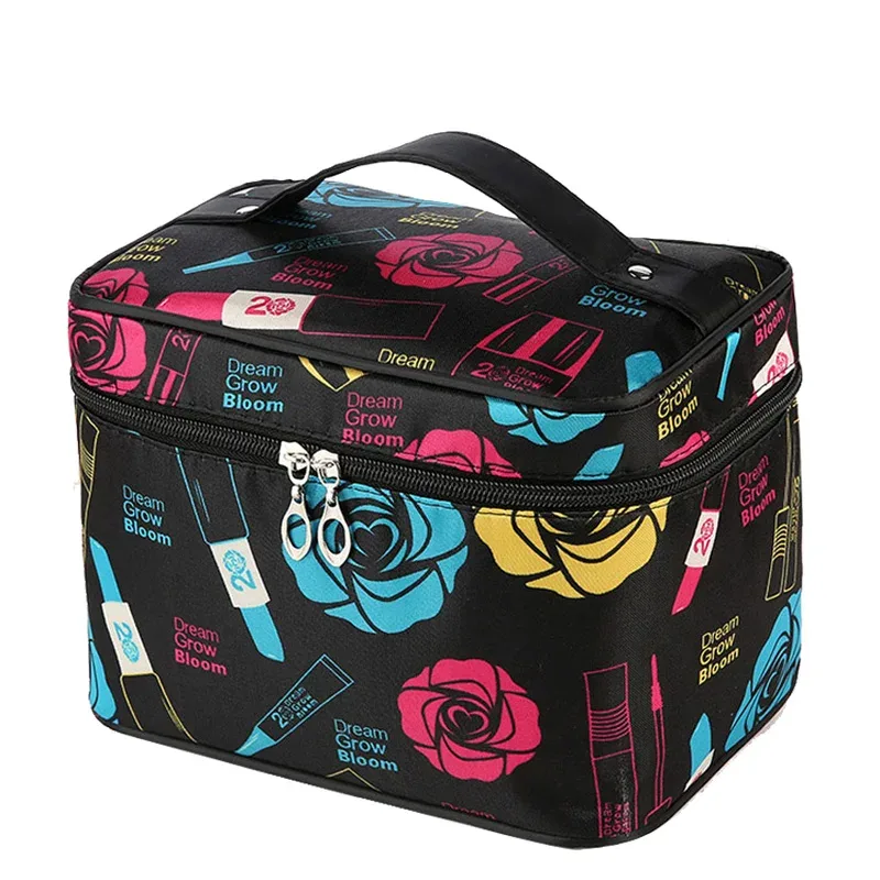 grande trousse à cosmétiques, sac de rangement mignon de grande capacité, sac de beauté simple et étanche, sac de transport de voyage zdh240