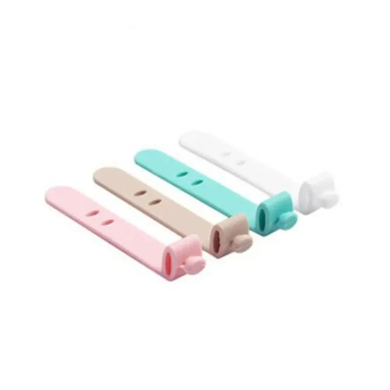 enrouleur de câble en gel de pton, protecteur d'écouteurs, support de téléphone usb, organisateurs de paquets, accessoires de voyage créatifs, 4 pièces/lot