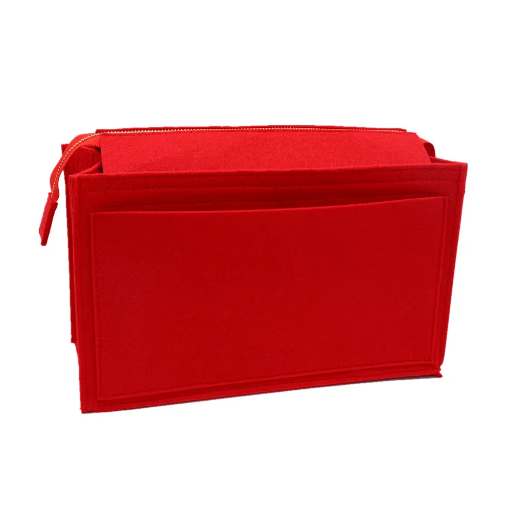 organisateur de livres en tissu feutré pour sac à main de luxe, sac à cosmétiques avec fermeture éclair, sac de voyage pour maman adapté à l'insertion onthego