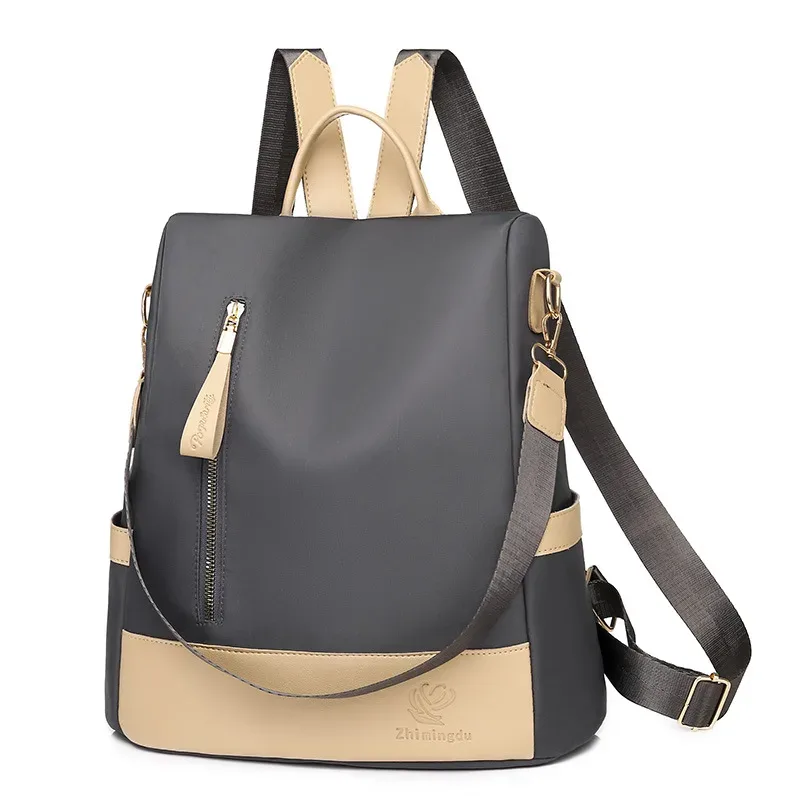 sac à dos antivol pour femmes, imperméable, à bandoulière, grande capacité, pour l'école, voyage simple et décontracté, pour étudiants