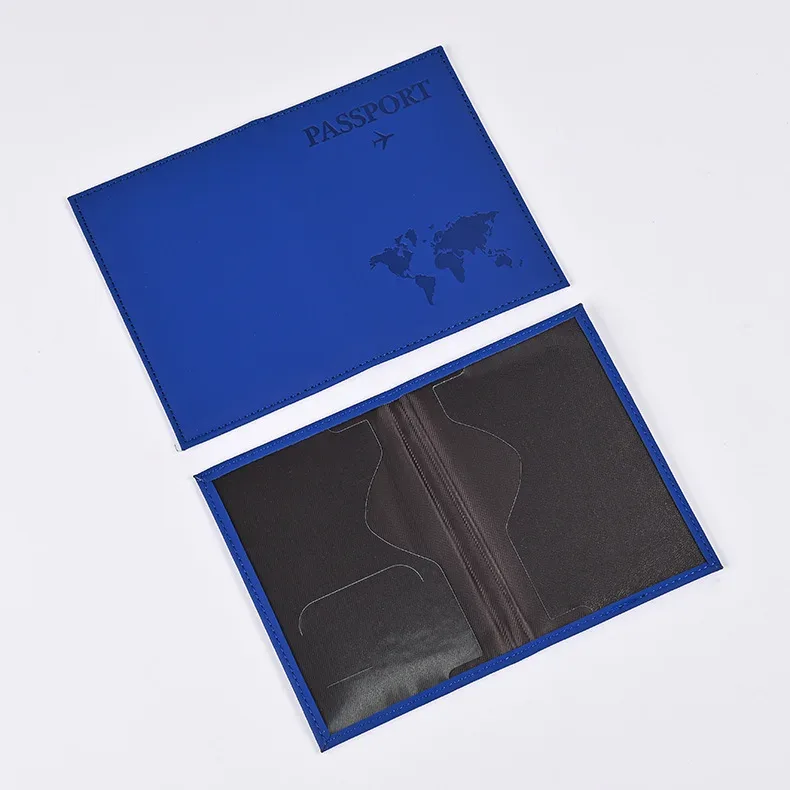 porte-passeport de voyage housse pour femmes hommes en cuir pu carte billet passeport couvre support accessoires de protection