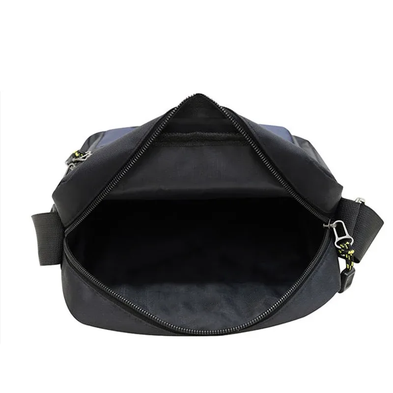 sac bandoulière durable pour homme, sac à bandoulière en nylon résistant à l'eau avec design multi-poches pour les trajets quotidiens et les voyages