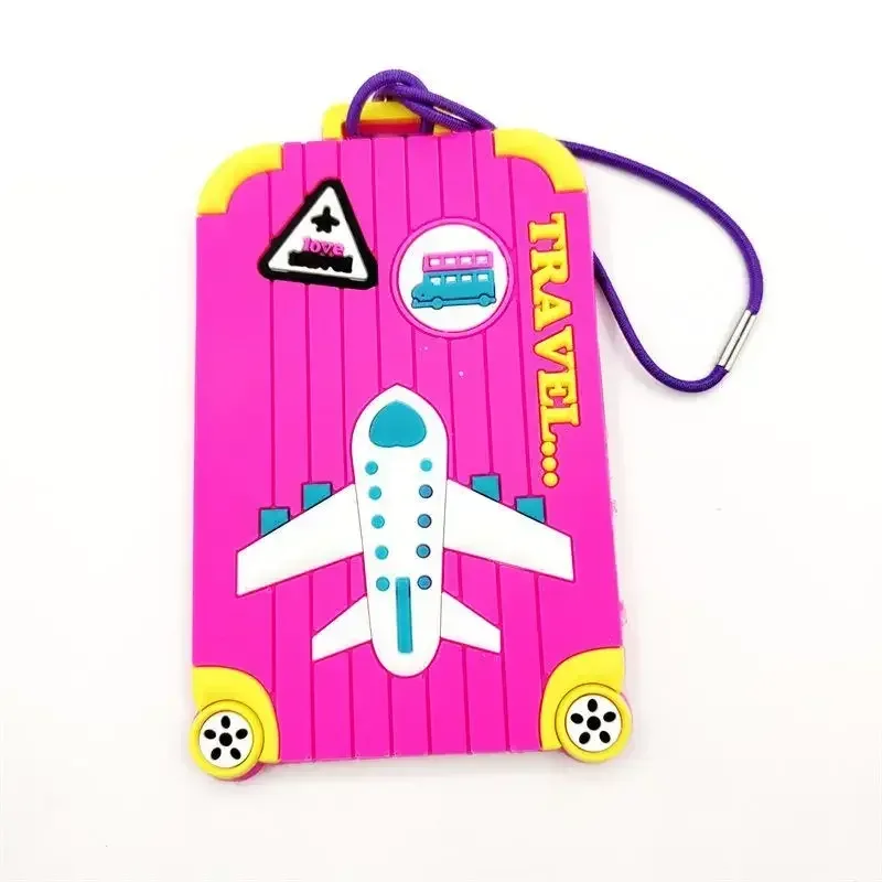 nouvelles étiquettes de bagages, accessoires de voyage, étiquettes de valise en silicone, étiquettes d'identification pour bagages de voyage et de ski, carte d'embarquement, passeport