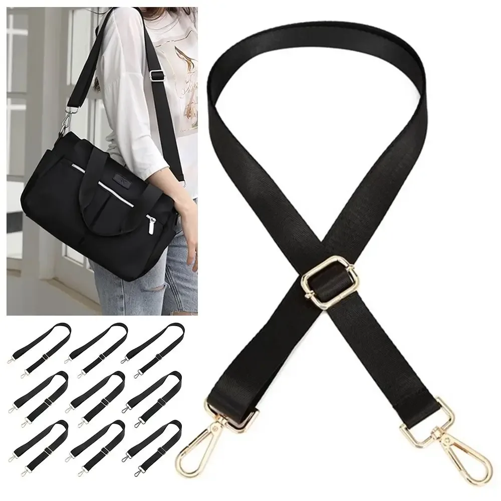 ceinture sac bandoulière nylon boucles dorées noir mat réglable voyage transport sac bandoulière remplacement accessoire