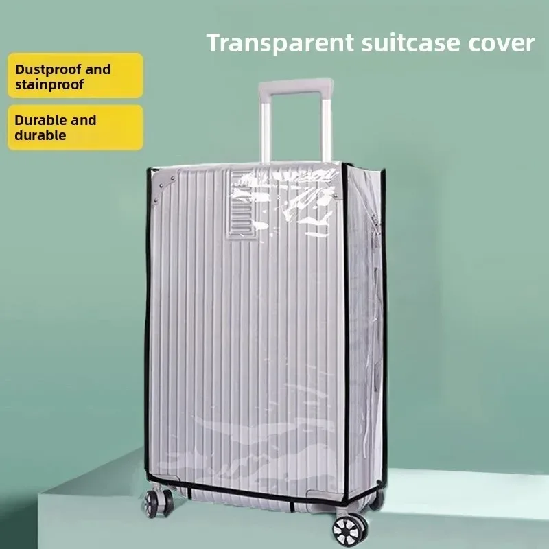 boîtier de chariot en pvc résistant à l'usure, housse de protection transparente et étanche en cuir anti-poussière pour valises, housses universelles pour bagages