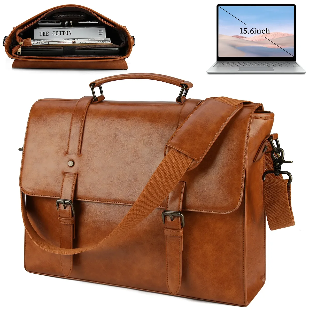 sac bandoulière vintage en pu pour homme, sacoche d'affaires pour ordinateur portable, sac messager