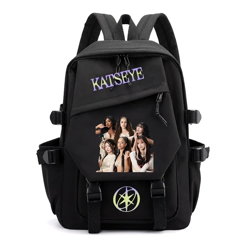 sacs d'école pour filles, sac à dos kpop katseye, sacs d'école décontractés à la mode pour adolescentes, sac à dos léger pour étudiantes, sac à dos de voyage pour femmes