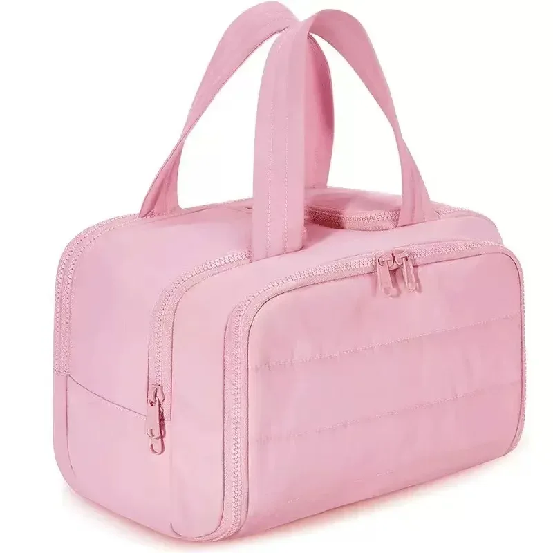 grande trousse de maquillage portable légère pour femme, sac de rangement polyvalent de voyage, organisateur à main, pochette cosmétique, trousse de toilette