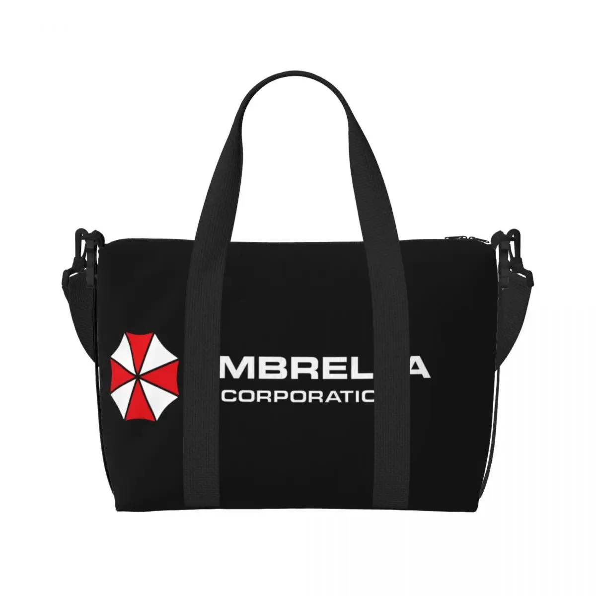 sac fourre-tout personnalisé pour femmes, fourre-tout de cosplay de jeu de film umbrella corporation, sacs de voyage de plage et de gymnastique de grande capacité
