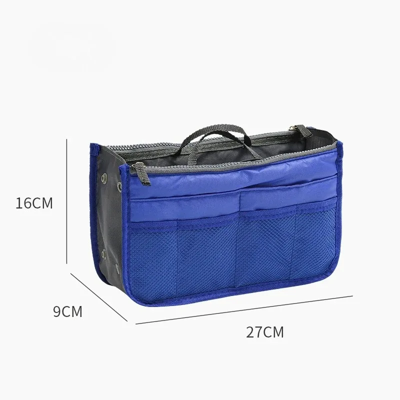 sac de rangement cosmétique pour femme, organiseur de voyage en nylon, sac à main pliable grande capacité, sac de rangement intérieur, pochette de maquillage