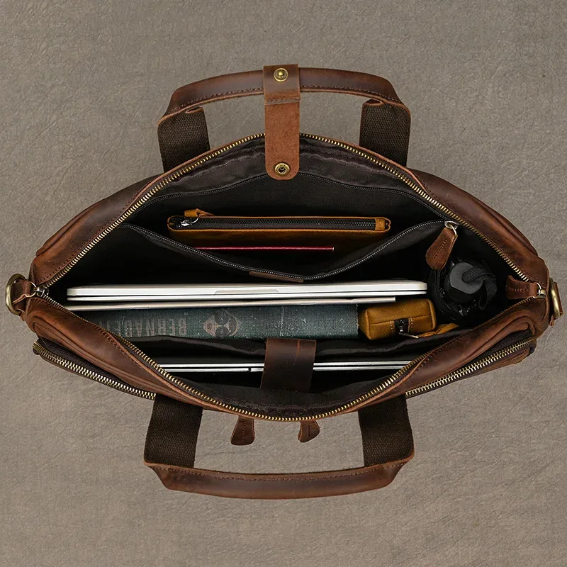 étui à bombes en cuir group pour homme, sac d'ordinateur, 14 15.6 pouces, pc, médecin, avocat, business